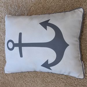 Yellow white and gray Anchor pillow